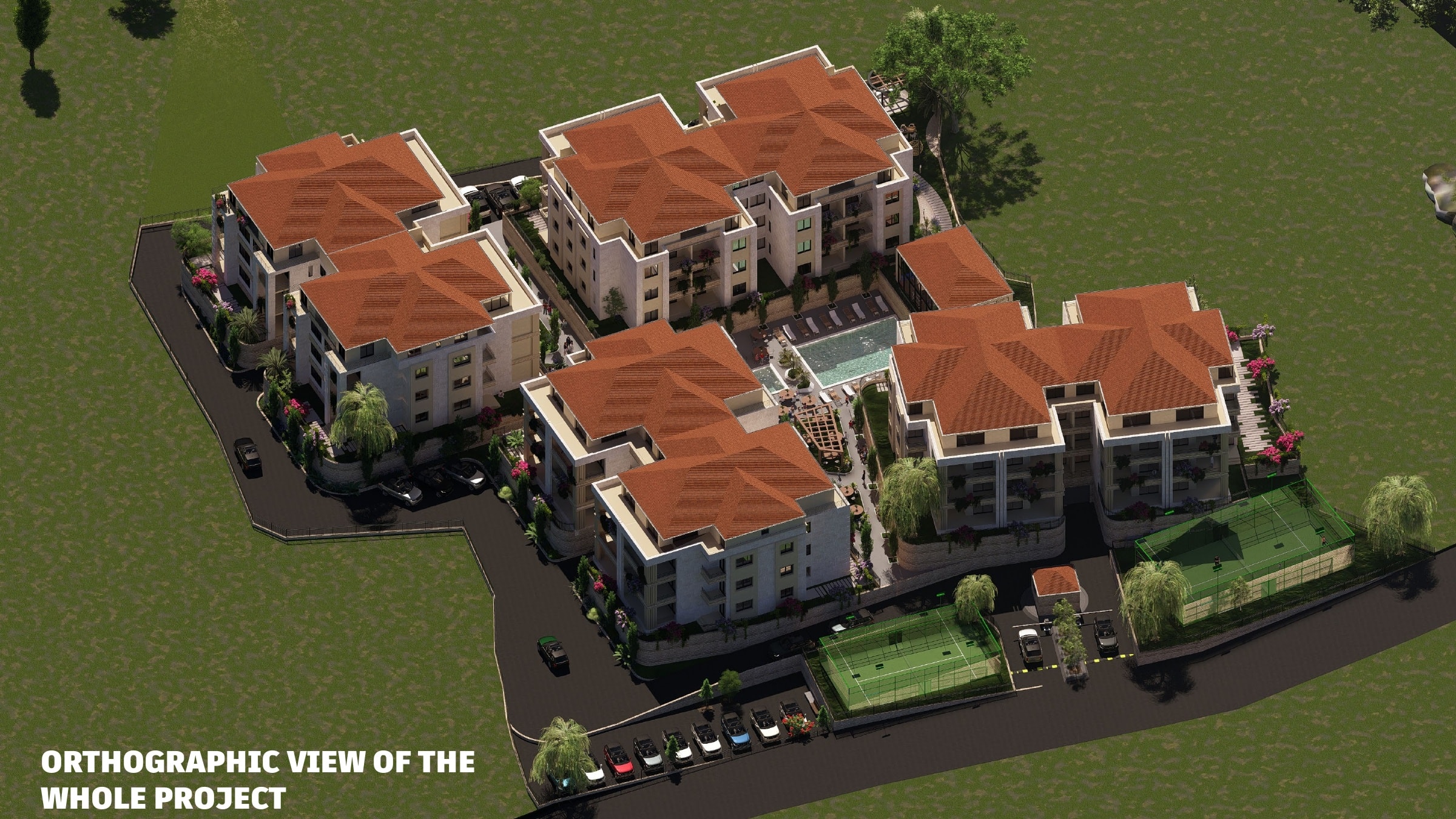 Doha Meadows — aerial orthographic view